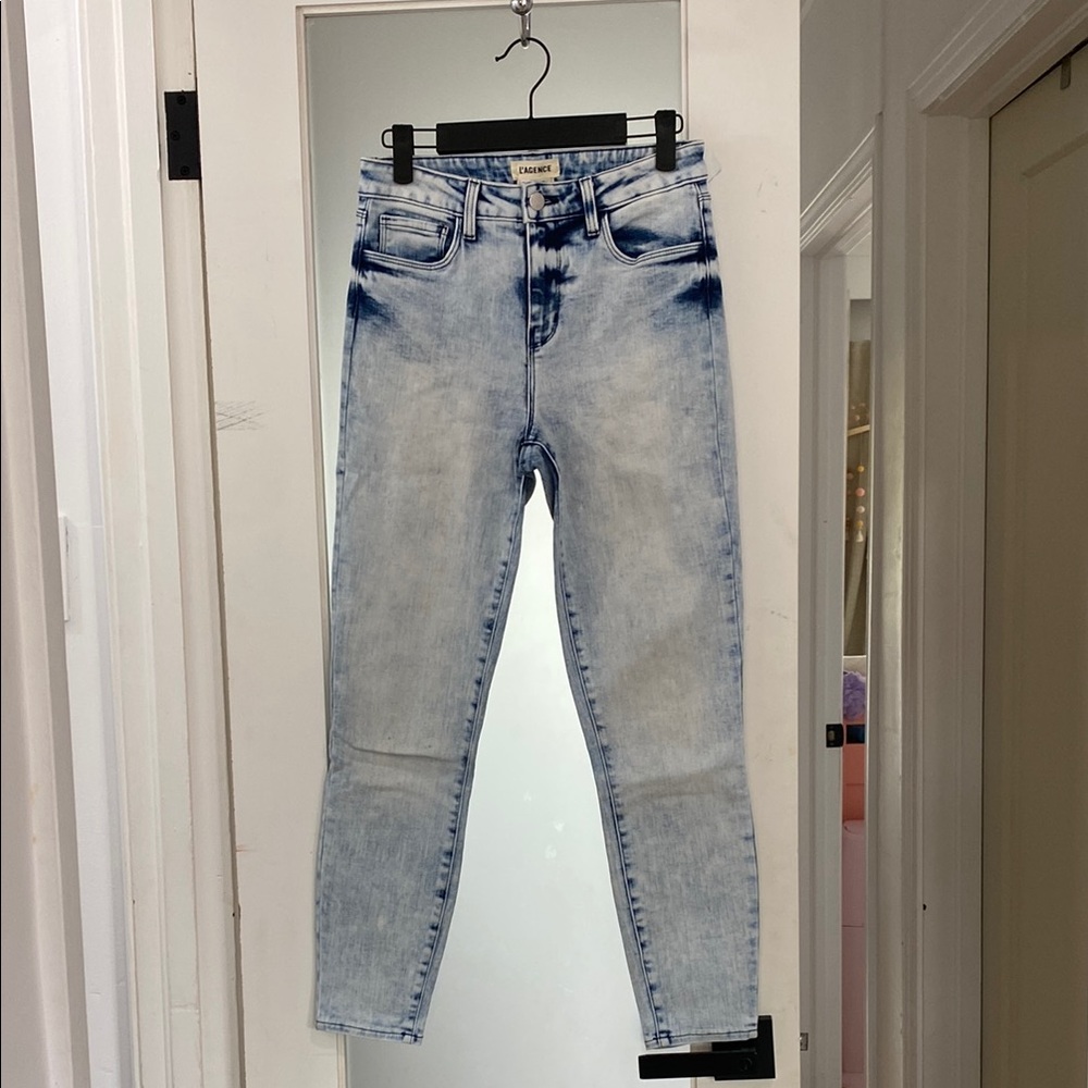 L'AGENCE Margot Celestial Acid Wash High-rise Skinny Jeans 26